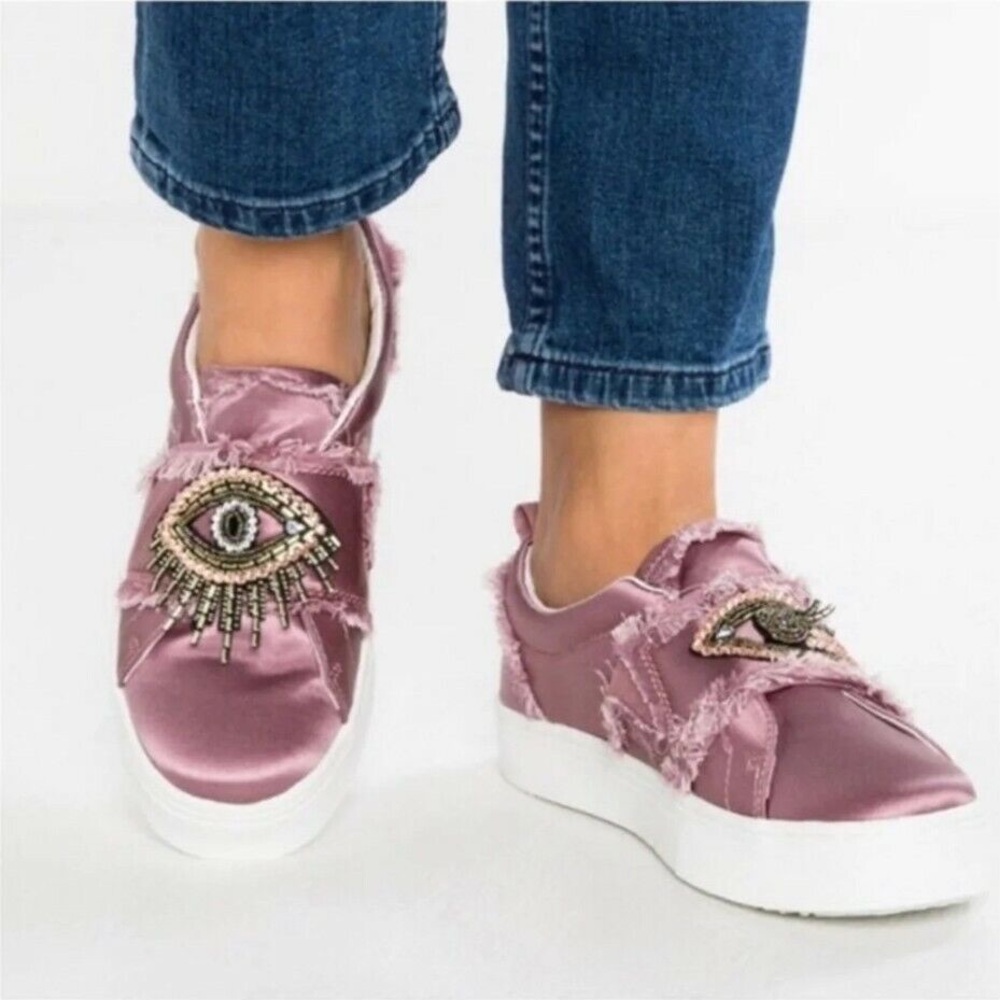 Sam Edelman “Levine 2” satin slip on sneakers 6.5